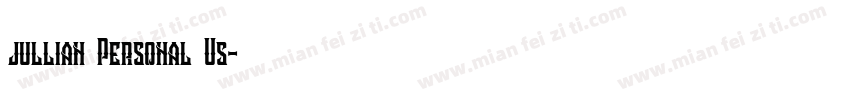 jullian Personal Us字体转换